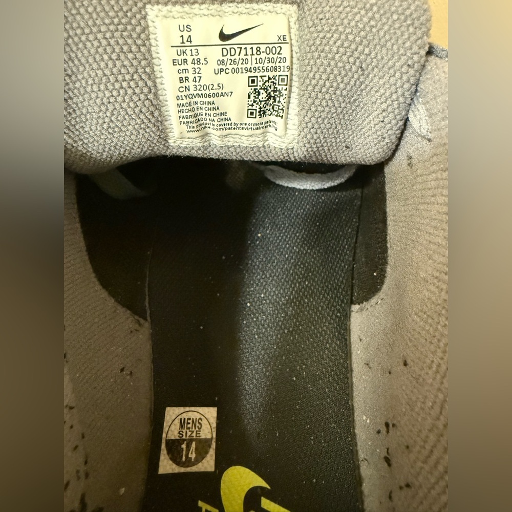Nike Air Max LTD 3 Grey Black Volt Size 14 Men’s Sneakers DD7118-002 - Picture 8 of 8